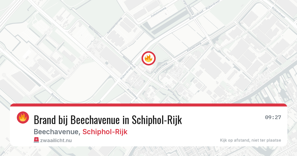 Brand bij Beechavenue in Schiphol-Rijk — 24 jun 2026