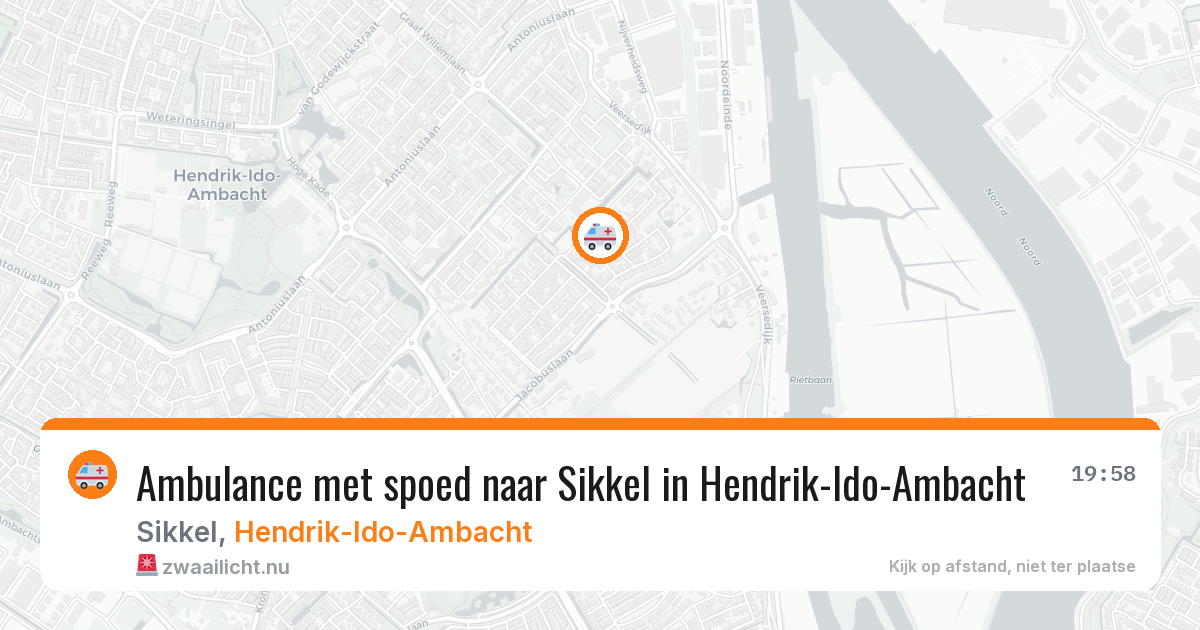 Ambulance met spoed naar Sikkel in Hendrik-Ido-Ambacht — 8 apr 2026