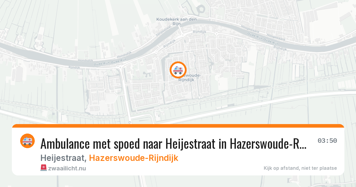 Ambulance met spoed naar Heijestraat in Hazerswoude-Rijndijk — 23 jul 2026