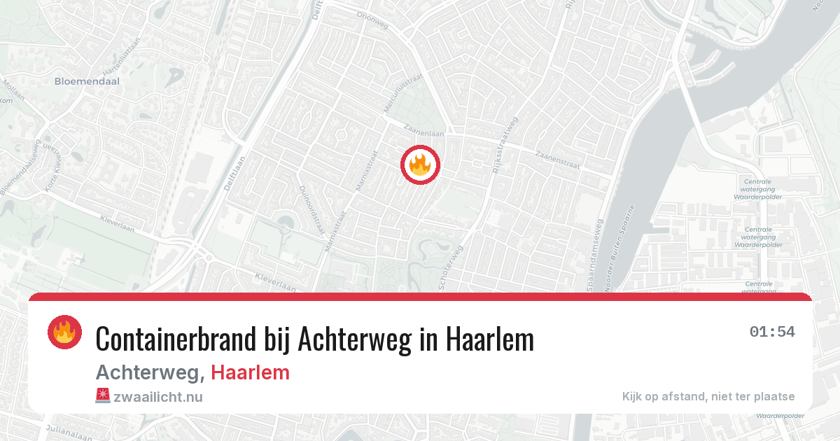 Containerbrand bij Achterweg in Haarlem — 8 apr 2026