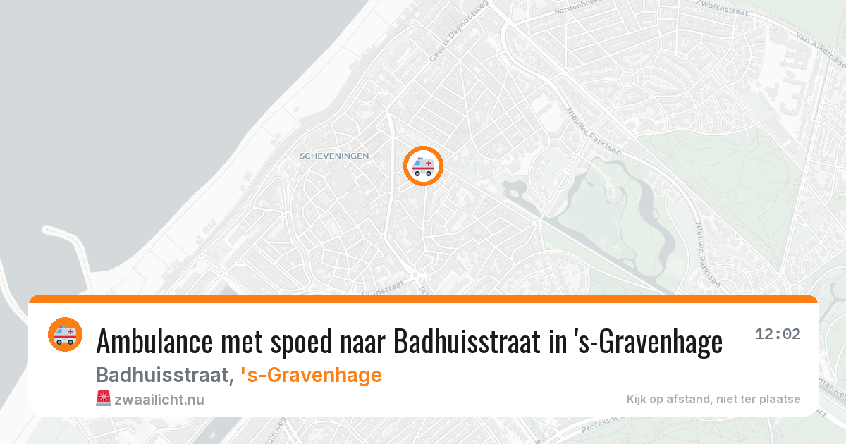 Ambulance met spoed naar Badhuisstraat in 's-Gravenhage — 16 jul 2026