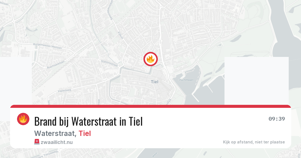 Brand bij Waterstraat in Tiel — 22 mei 2026
