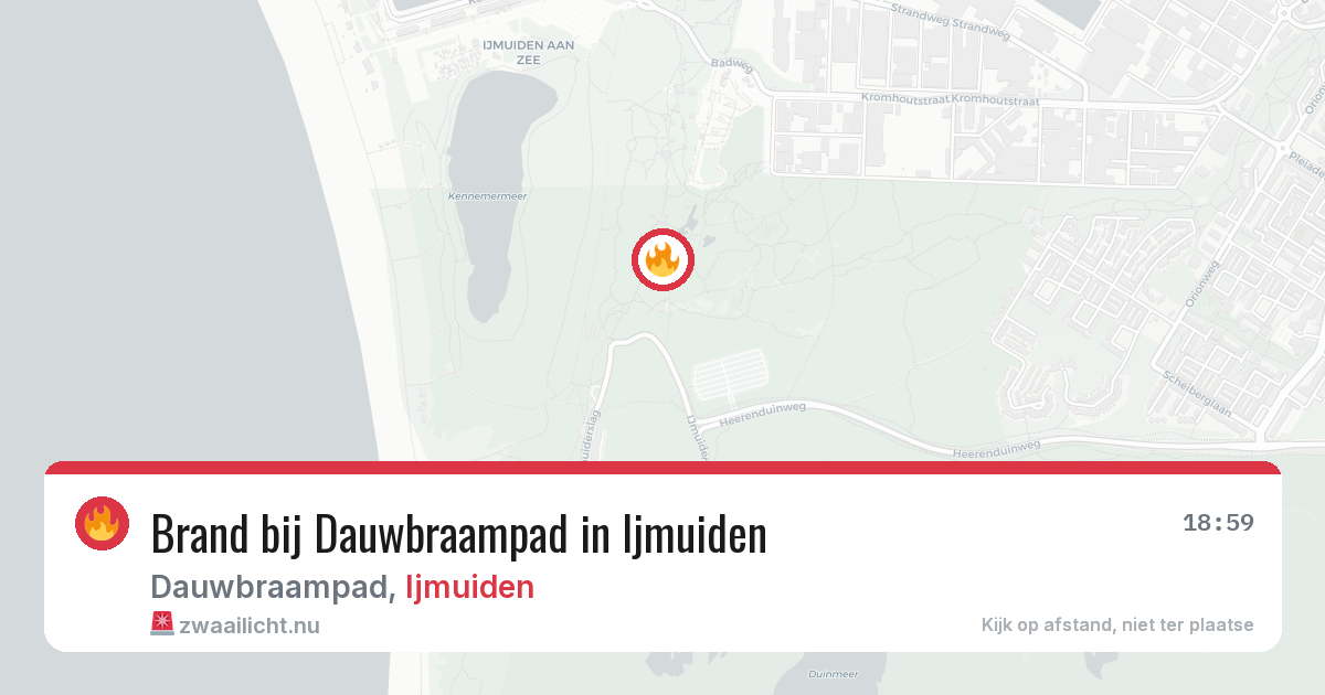 Brand bij Dauwbraampad in Ijmuiden — 19 jul 2026