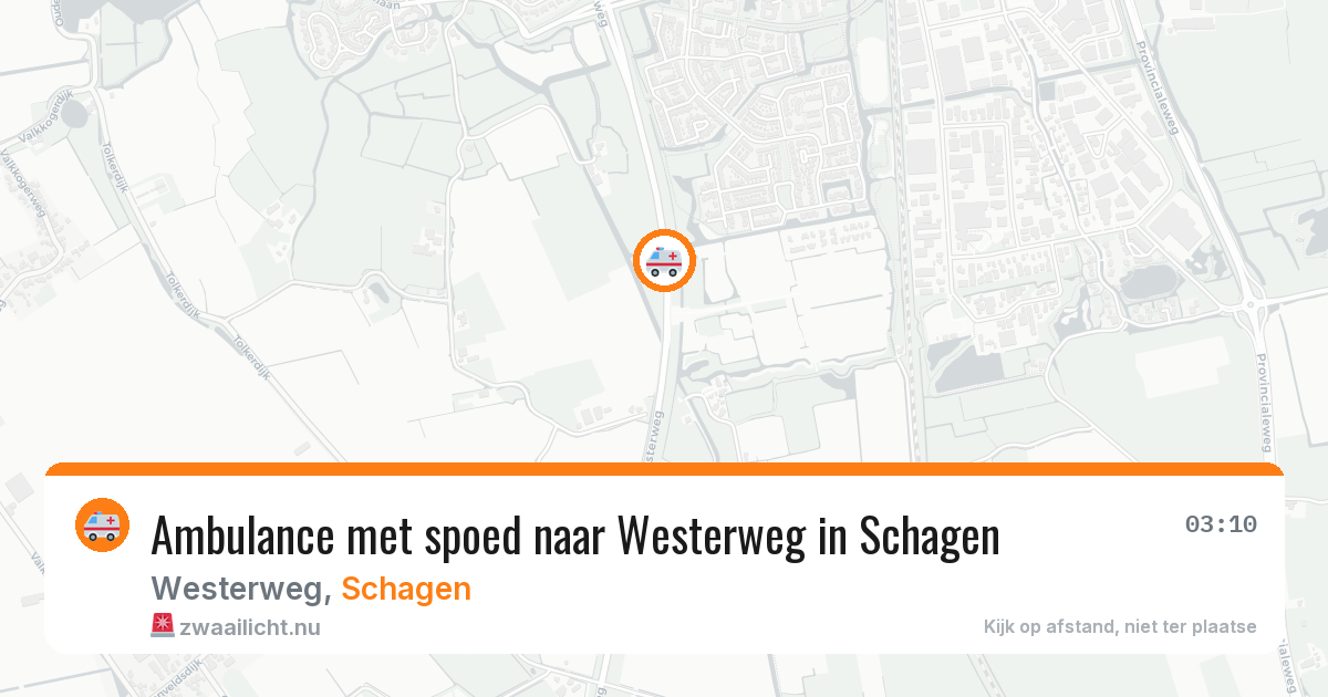 Ambulance met spoed naar Westerweg in Schagen — 25 jul 2026