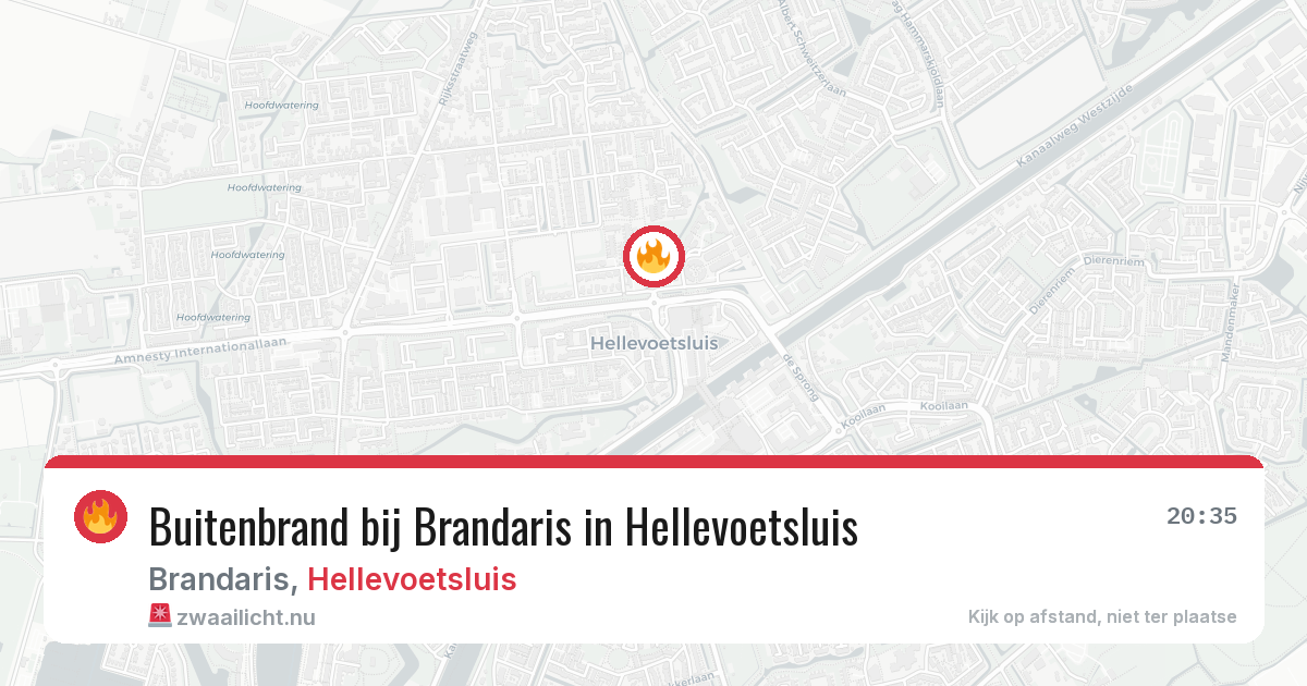 Buitenbrand bij Brandaris in Hellevoetsluis — 27 mei 2026