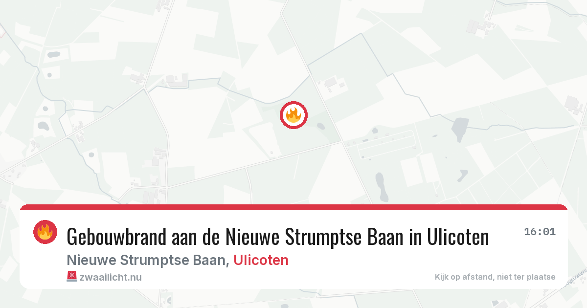 Gebouwbrand aan de Nieuwe Strumptse Baan in Ulicoten — 30 apr 2026