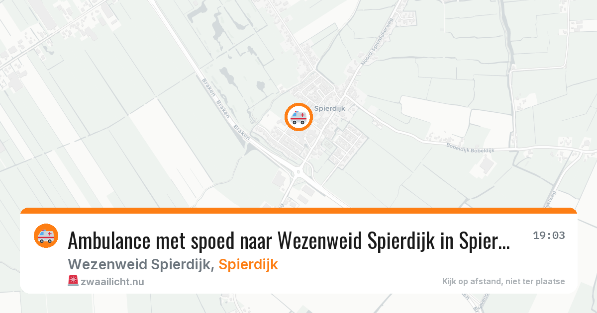 Ambulance met spoed naar Wezenweid Spierdijk in Spierdijk — 4 apr 2026