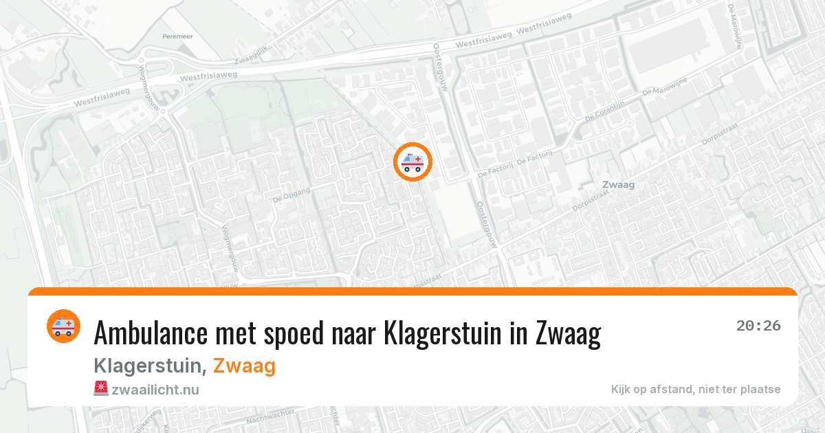 Ambulance met spoed naar Klagerstuin in Zwaag — 27 mei 2026