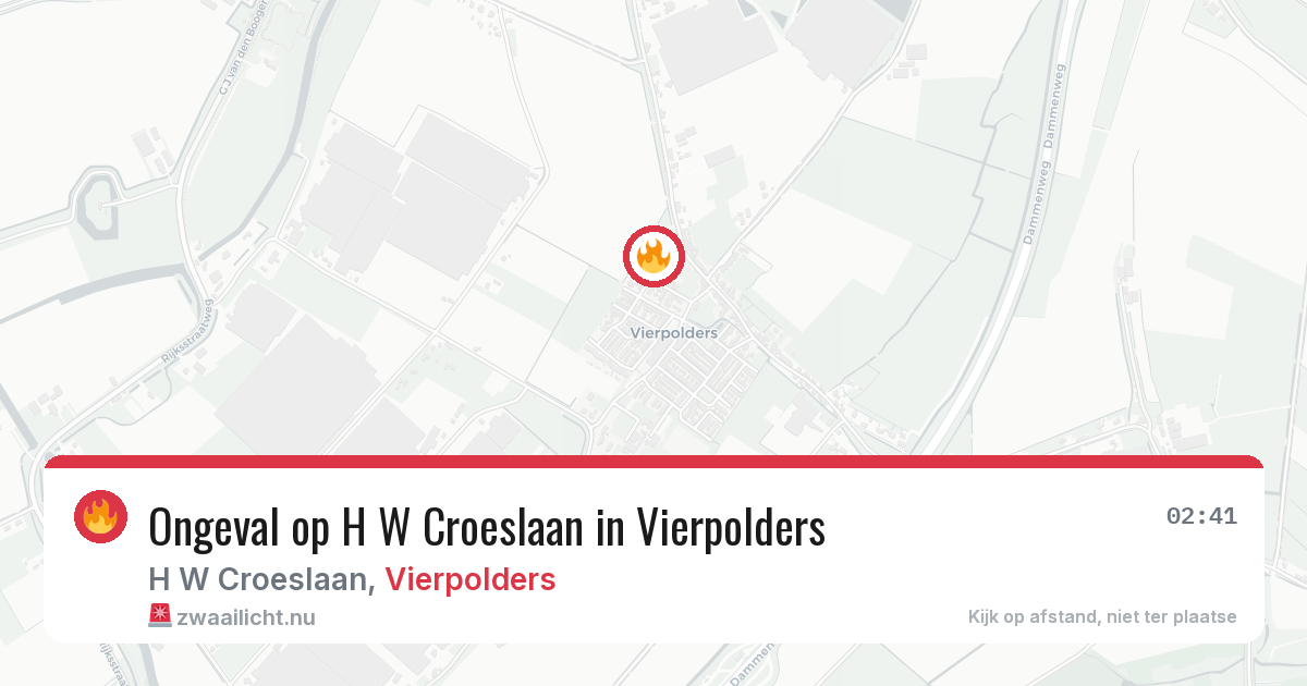 Ongeval op H W Croeslaan in Vierpolders — 25 mrt 2026