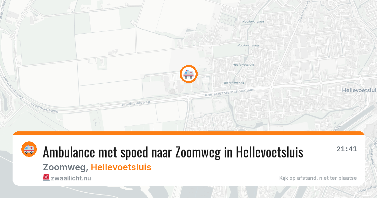 Ambulance met spoed naar Zoomweg in Hellevoetsluis — 22 apr 2026