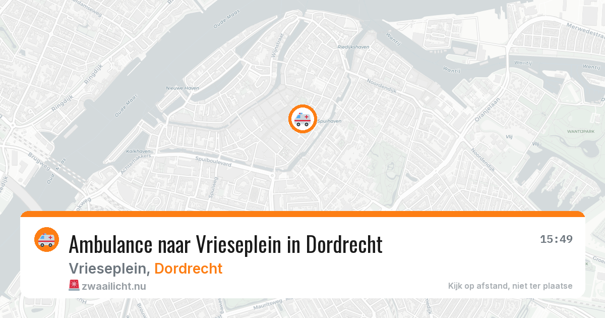 Ambulance naar Vrieseplein in Dordrecht — 28 mei 2026