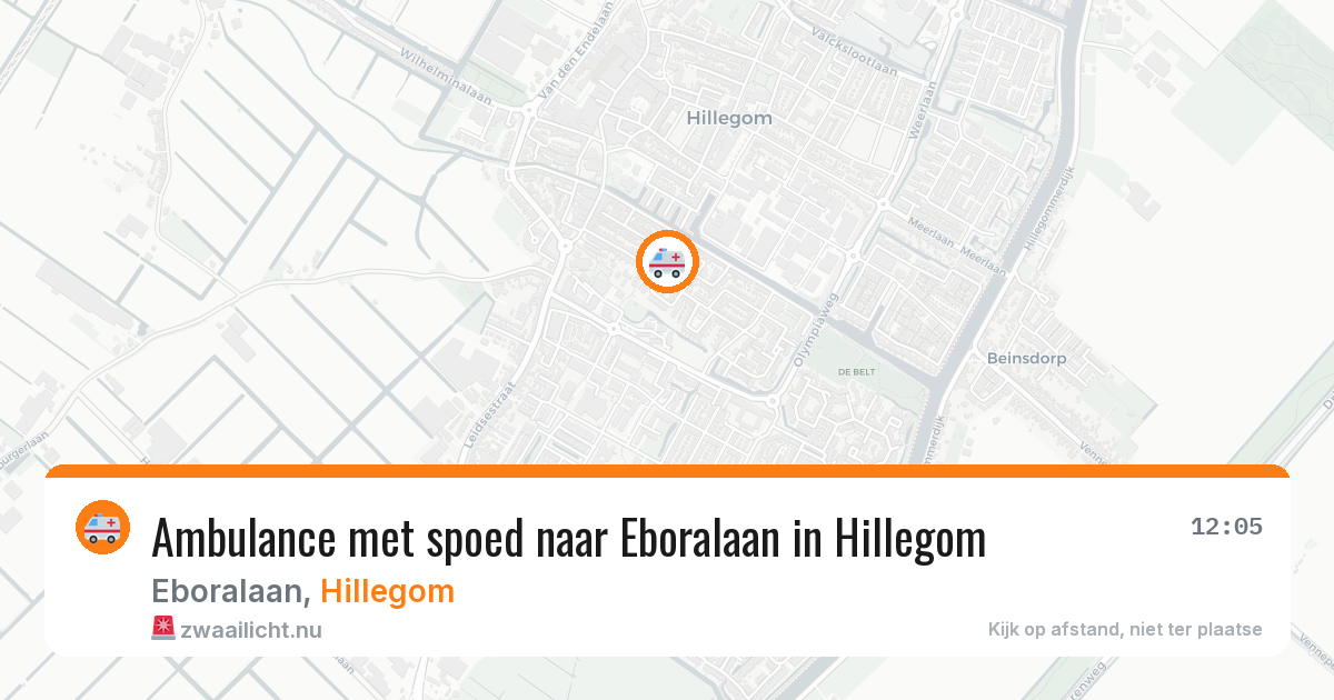 Ambulance met spoed naar Eboralaan in Hillegom — 25 feb 2026