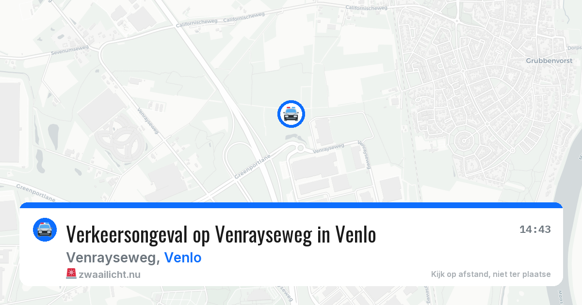 Verkeersongeval op Venrayseweg in Venlo — 7 jul 2026