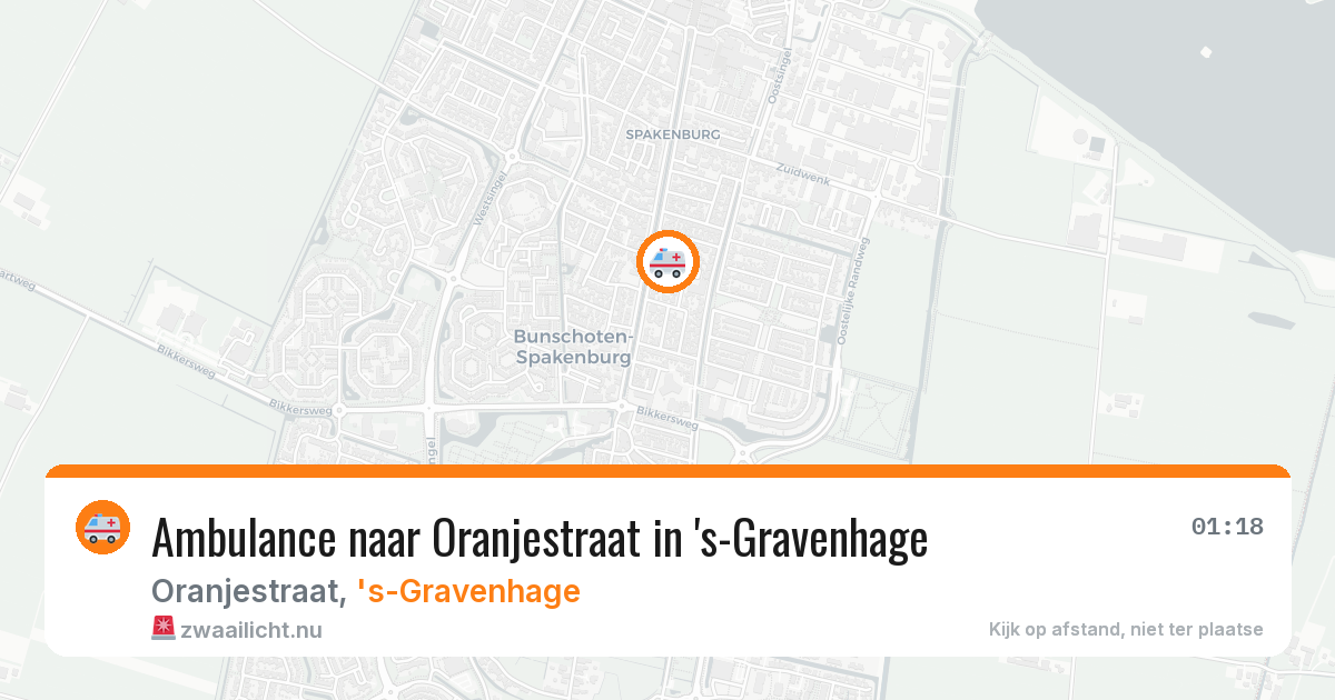 Ambulance naar Oranjestraat in 's-Gravenhage — 21 feb 2026