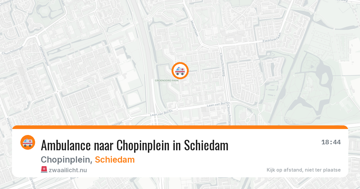 Ambulance naar Chopinplein in Schiedam — 7 mei 2026