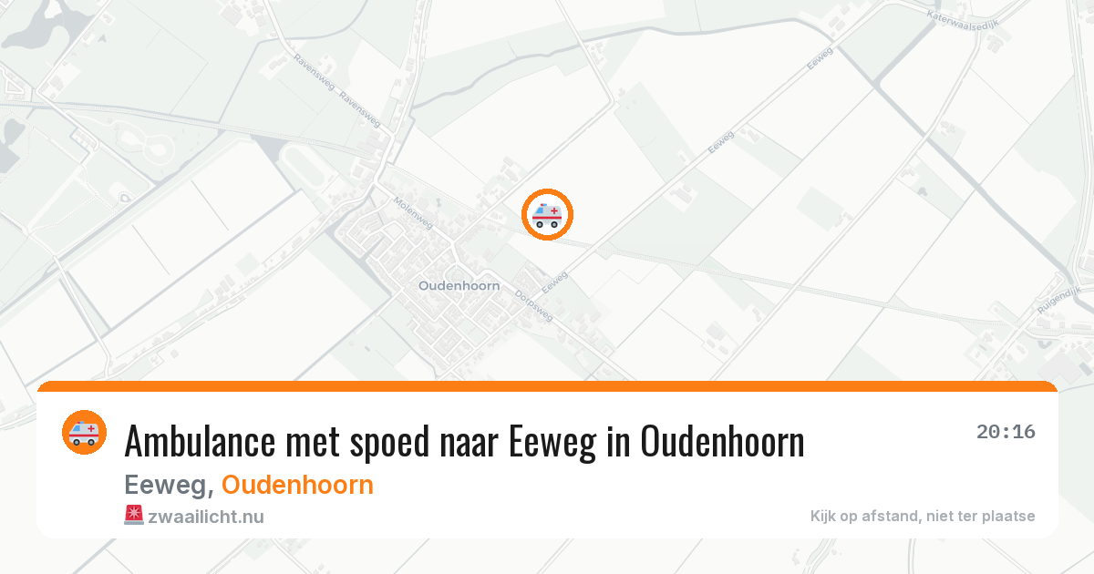 Ambulance met spoed naar Eeweg in Oudenhoorn — 19 mrt 2026