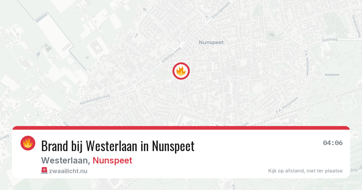 Brand bij Westerlaan in Nunspeet — 13 apr 2026