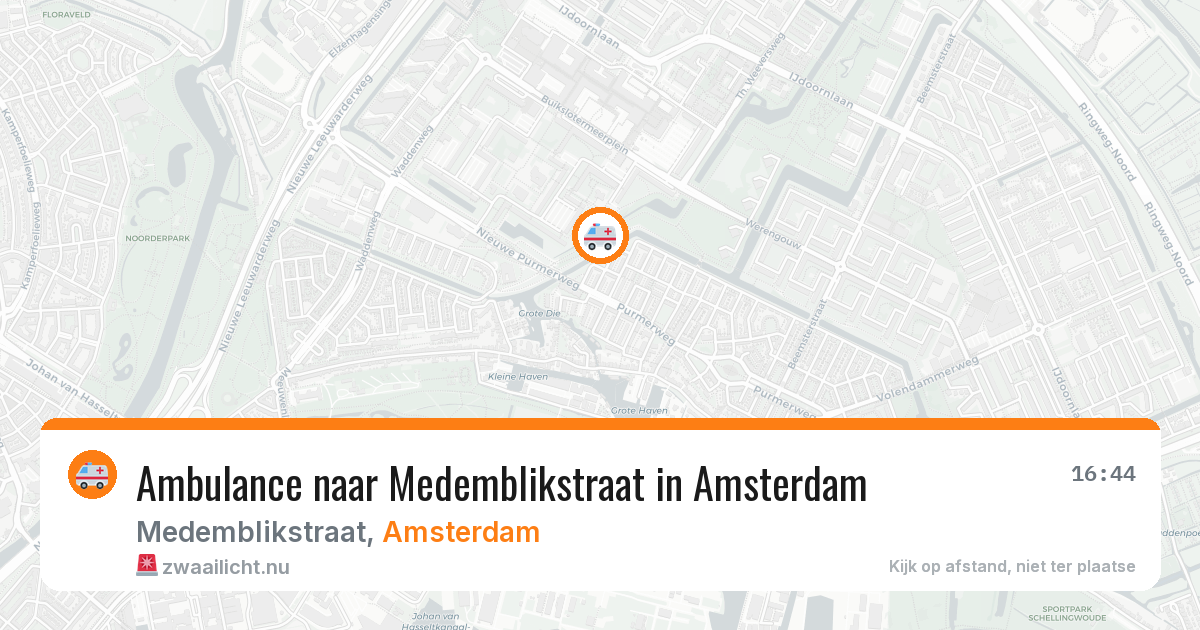 Ambulance naar Medemblikstraat in Amsterdam — 22 mrt 2026