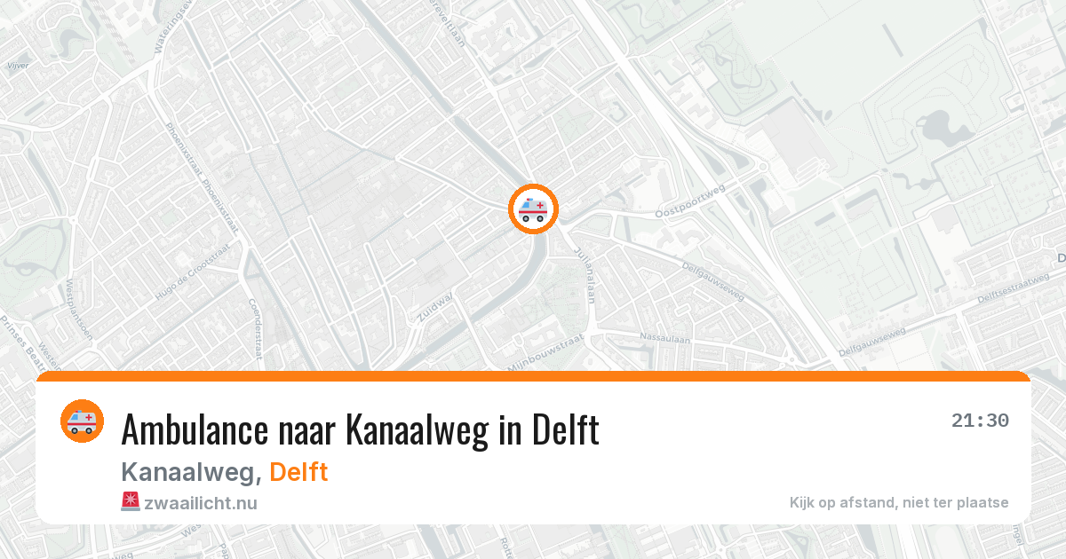 Ambulance naar Kanaalweg in Delft — 26 jul 2026