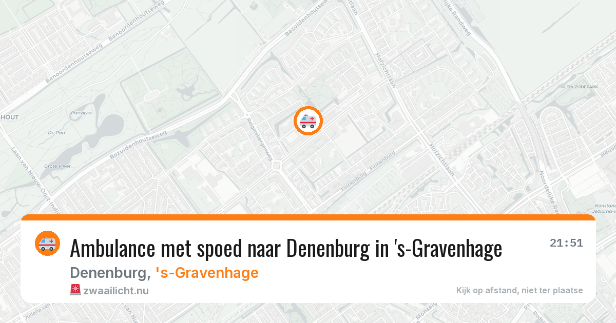 Ambulance met spoed naar Denenburg in 's-Gravenhage — 27 mrt 2026