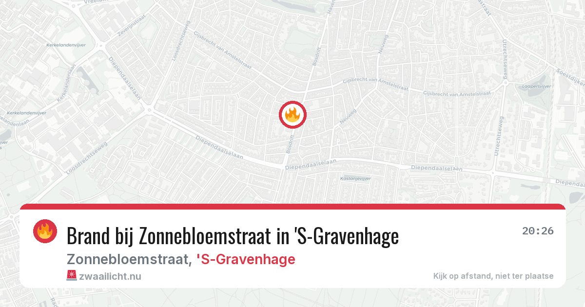 Brand bij Zonnebloemstraat in 'S-Gravenhage — 7 apr 2026