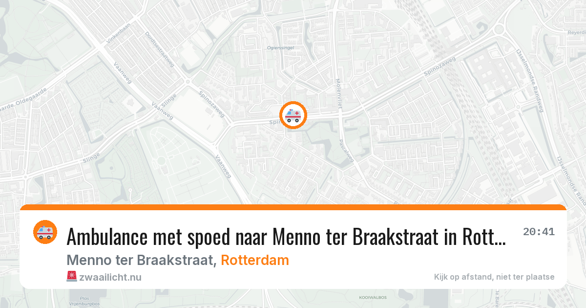 Ambulance met spoed naar Menno ter Braakstraat in Rotterdam — 7 jun 2026