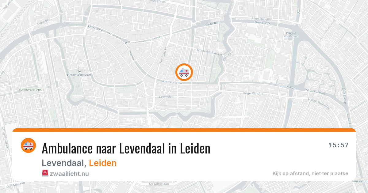 Ambulance naar Levendaal in Leiden — 14 mrt 2026