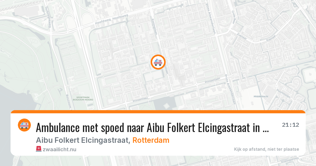 Ambulance met spoed naar Aibu Folkert Elcingastraat in Rotterdam — 4 mei 2026