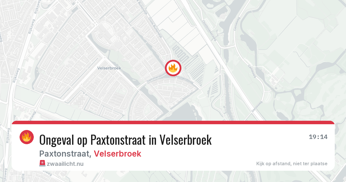 Ongeval op Paxtonstraat in Velserbroek — 21 jul 2026