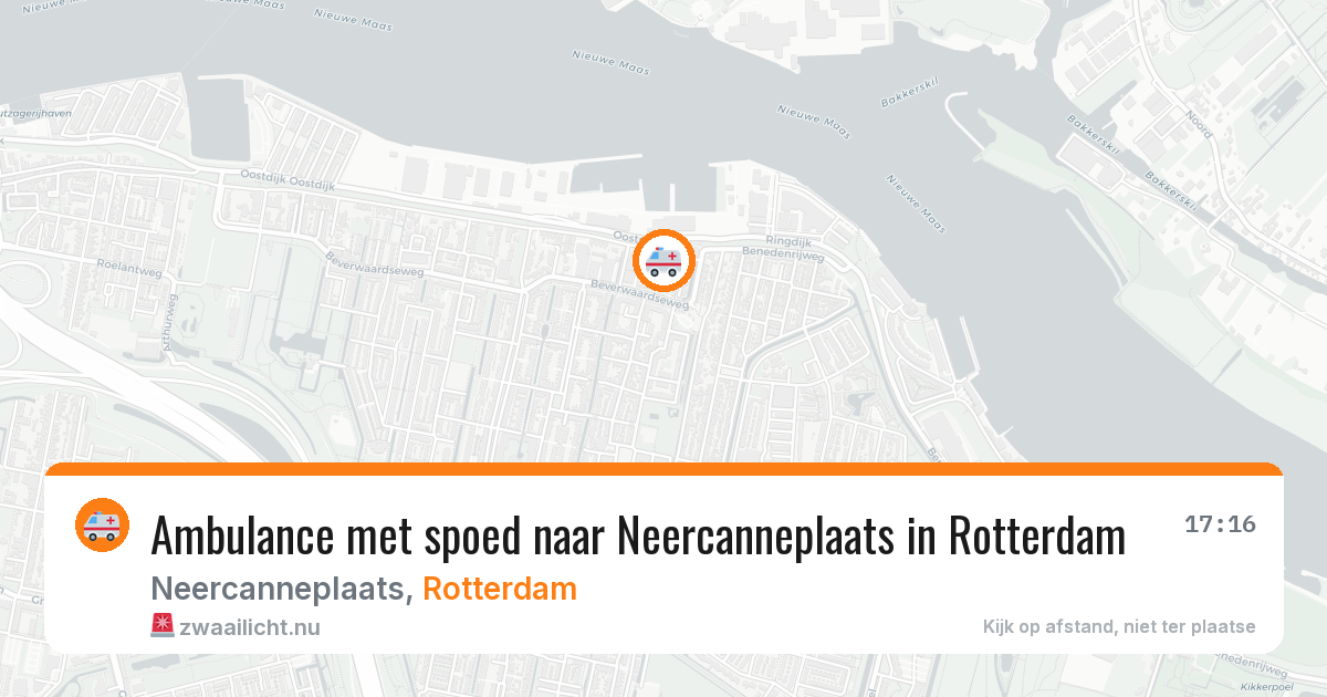 Ambulance met spoed naar Neercanneplaats in Rotterdam — 22 mei 2026