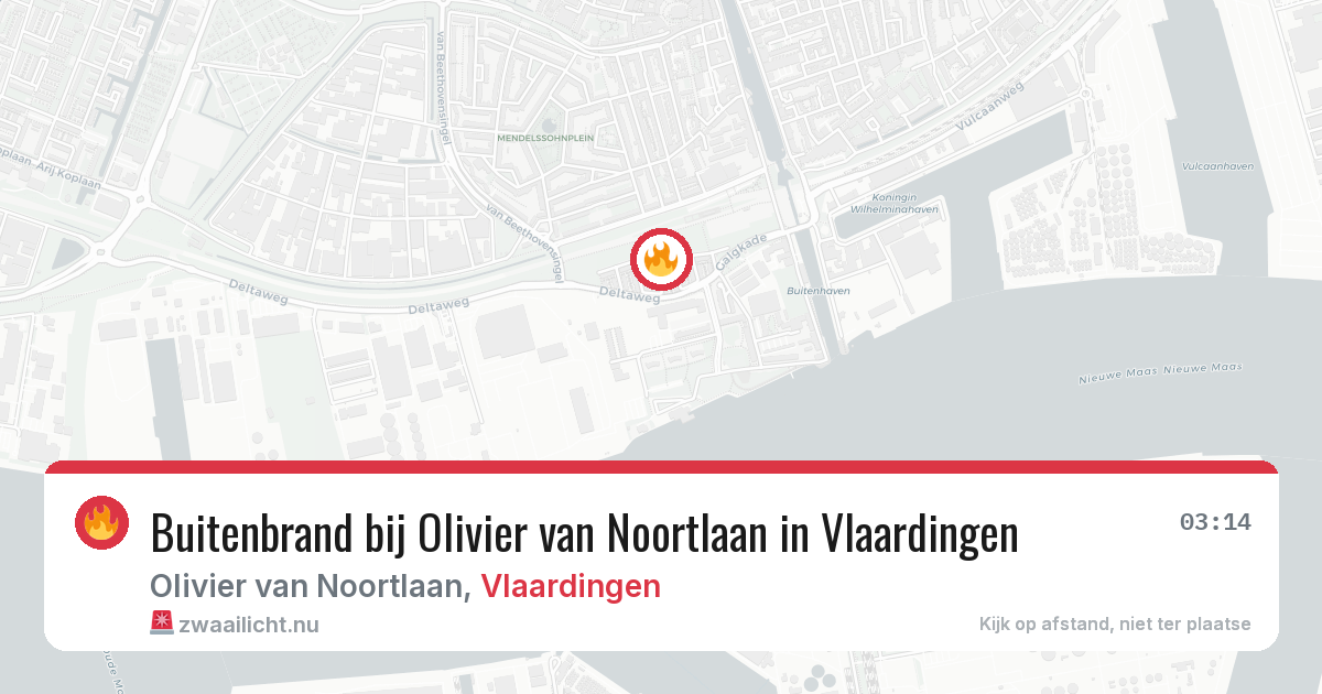 Buitenbrand bij Olivier van Noortlaan in Vlaardingen — 16 jul 2026