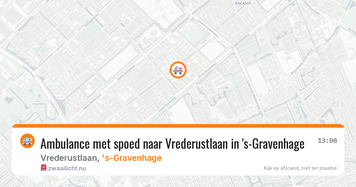 Ambulance met spoed naar Vrederustlaan in 's-Gravenhage — 11 jul 2026