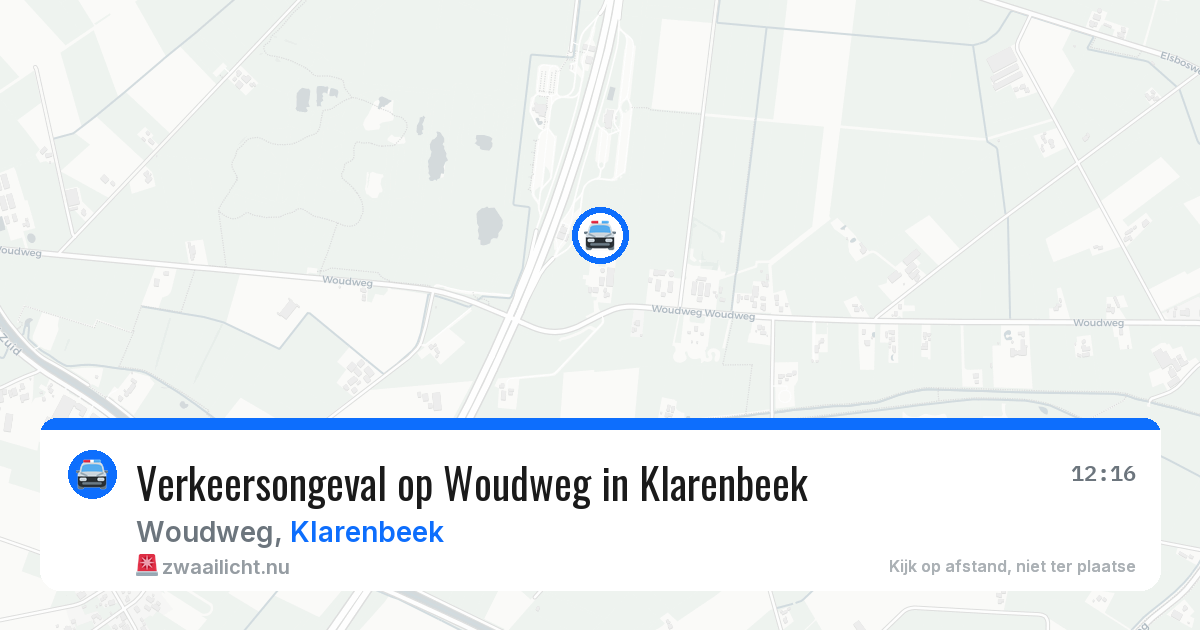 Verkeersongeval op Woudweg in Klarenbeek — 8 mei 2026