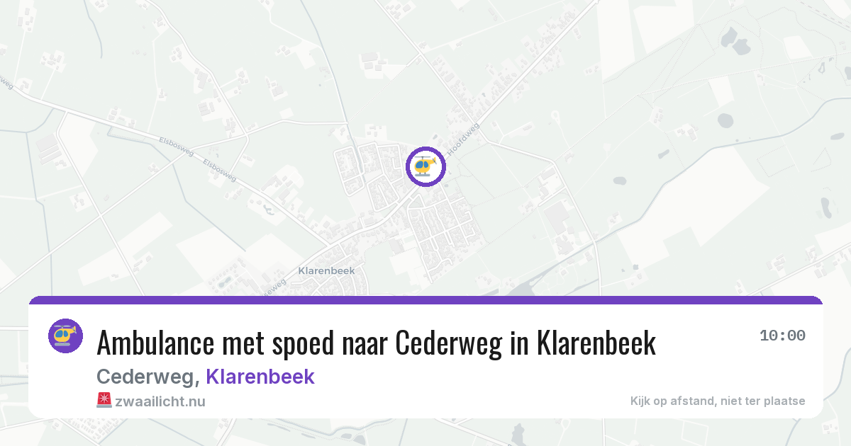 Ambulance met spoed naar Cederweg in Klarenbeek — 21 jul 2026