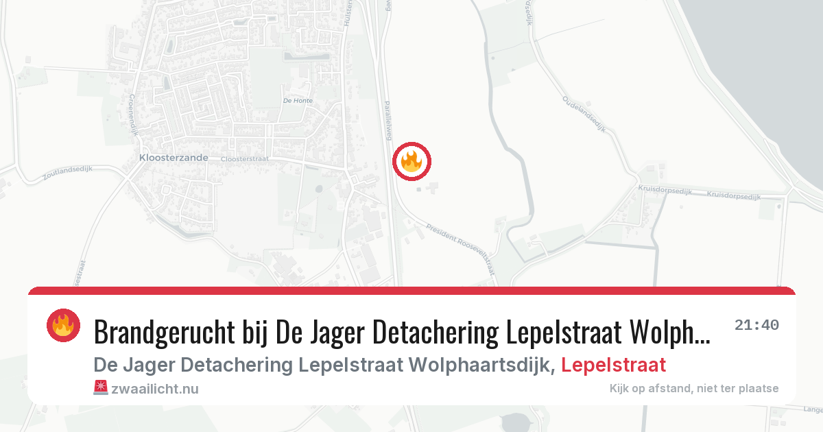 Brandgerucht bij De Jager Detachering Lepelstraat Wolphaartsdijk in Lepelstraat — 9 mei 2026