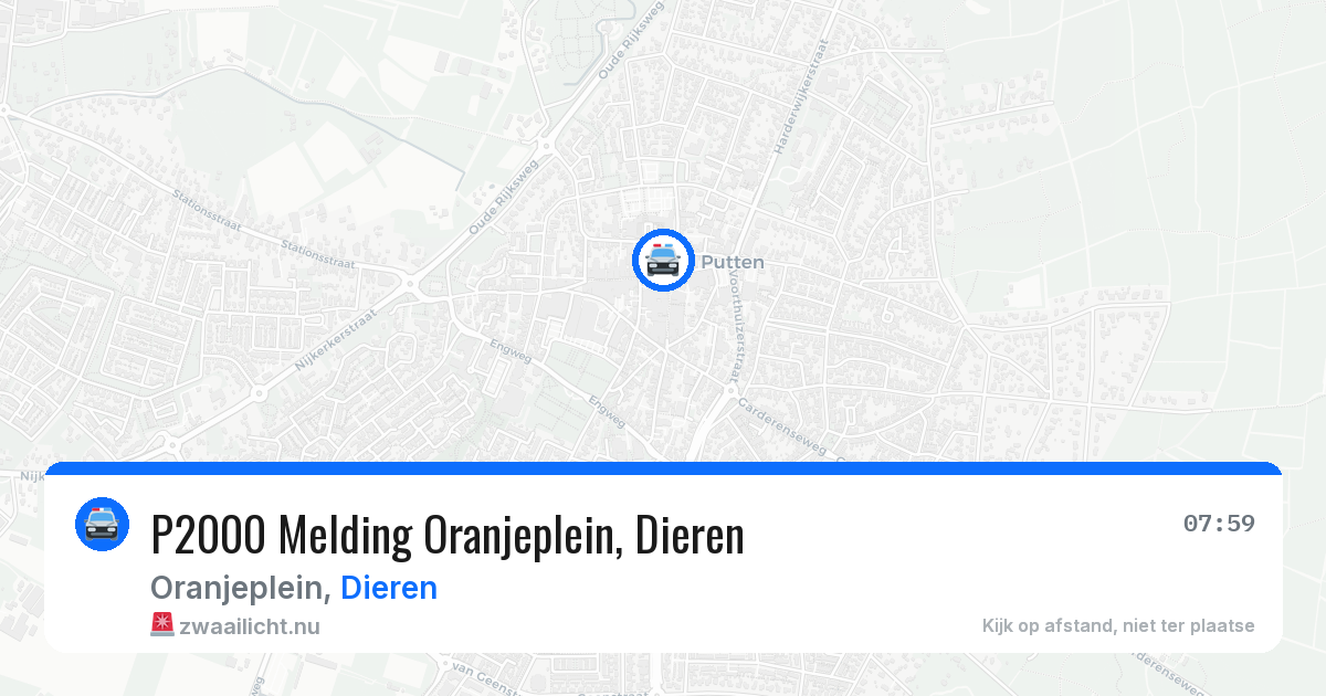 P2000 Melding Oranjeplein, Dieren — 26 jul 2026