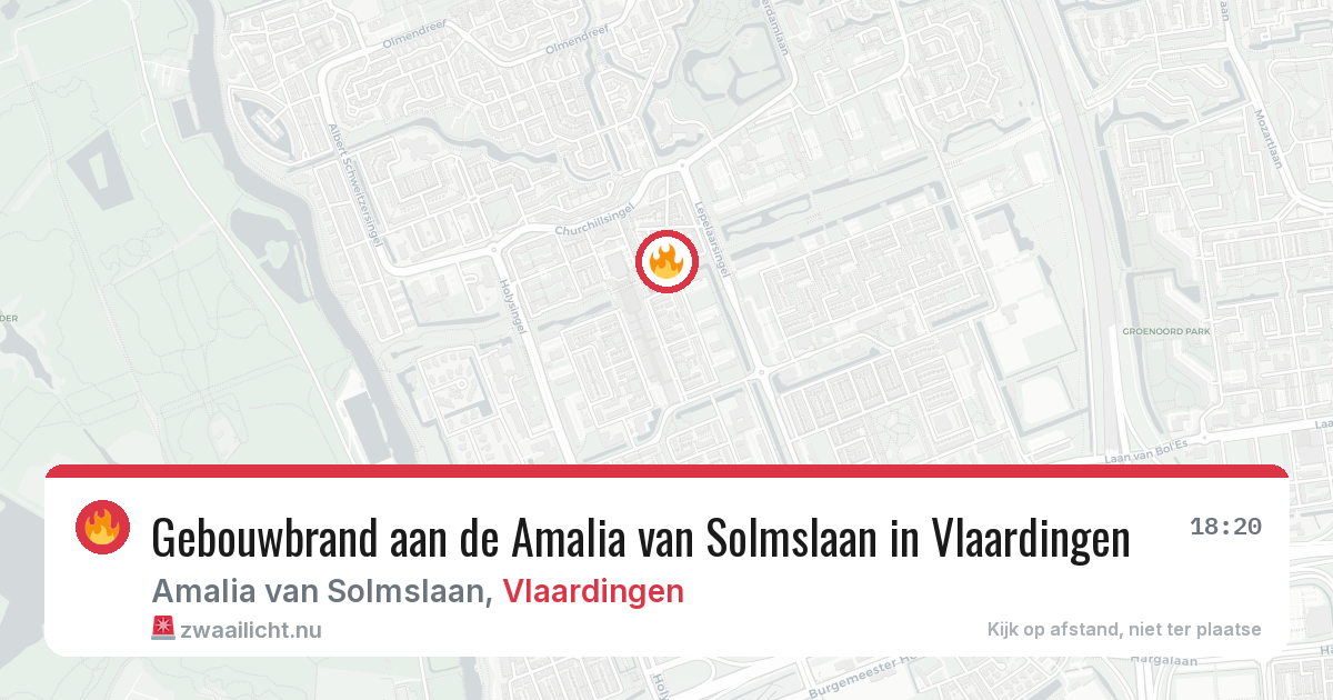 Gebouwbrand aan de Amalia van Solmslaan in Vlaardingen — 11 mei 2026