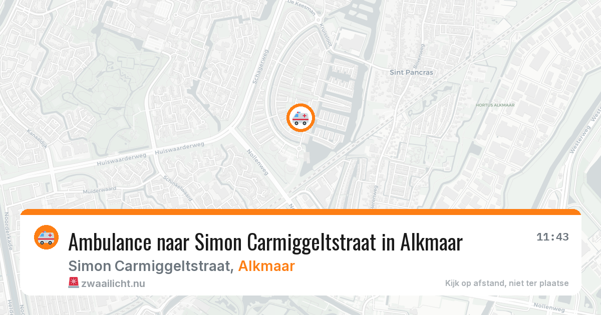 Ambulance naar Simon Carmiggeltstraat in Alkmaar — 11 jul 2026