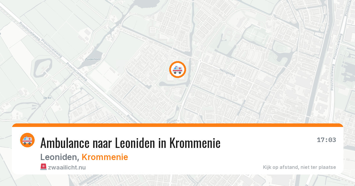 Ambulance naar Leoniden in Krommenie — 16 mrt 2026