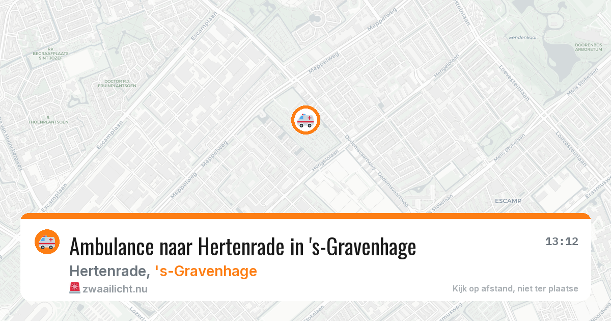 Ambulance naar Hertenrade in 's-Gravenhage — 14 jul 2026
