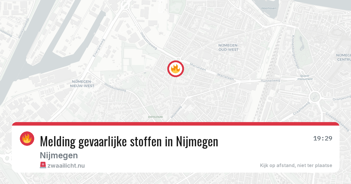 Melding gevaarlijke stoffen in Nijmegen — 21 jul 2026