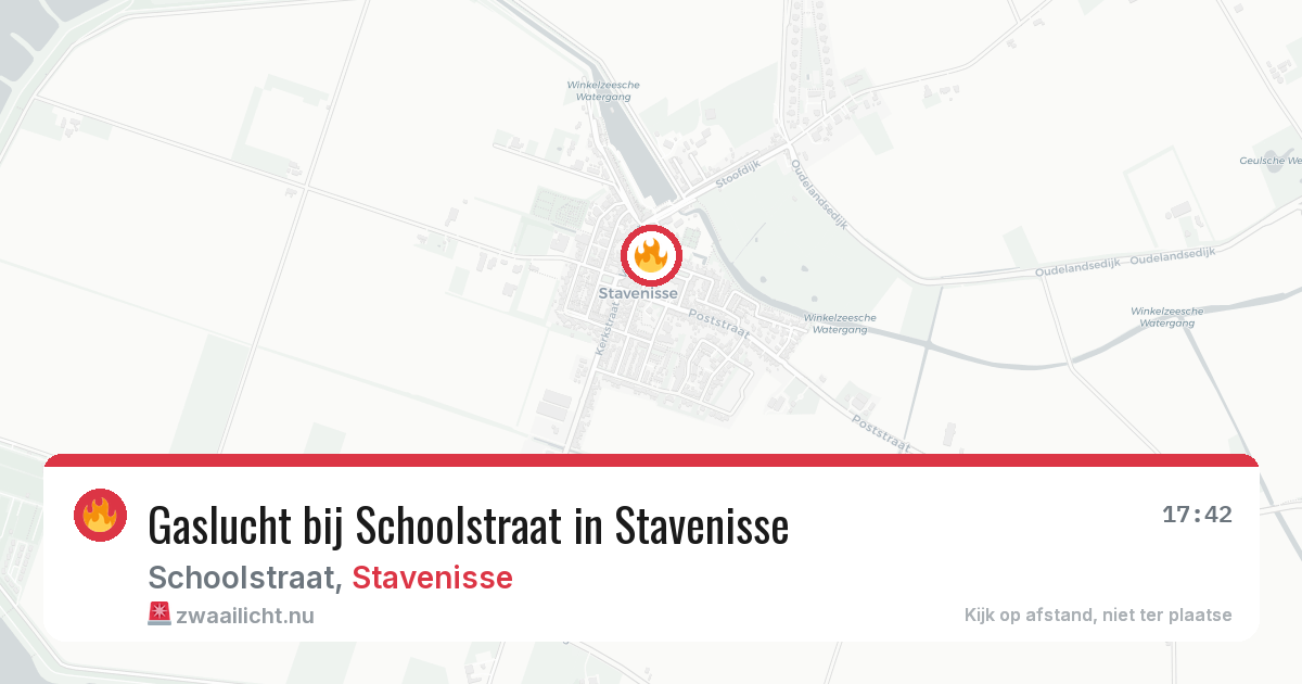 Gaslucht bij Schoolstraat in Stavenisse — 29 jan 2026