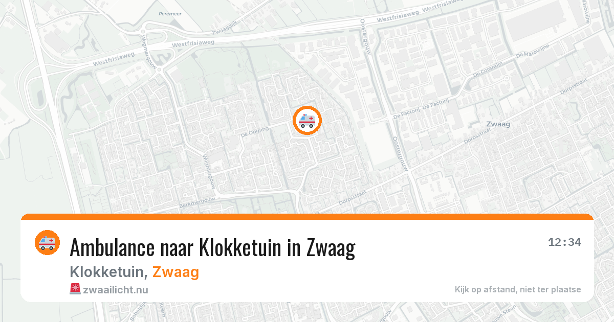 Ambulance naar Klokketuin in Zwaag — 11 jul 2026