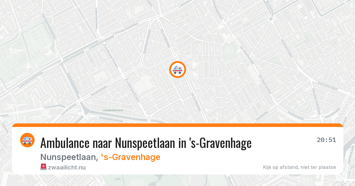 Ambulance naar Nunspeetlaan in 's-Gravenhage — 1 apr 2026