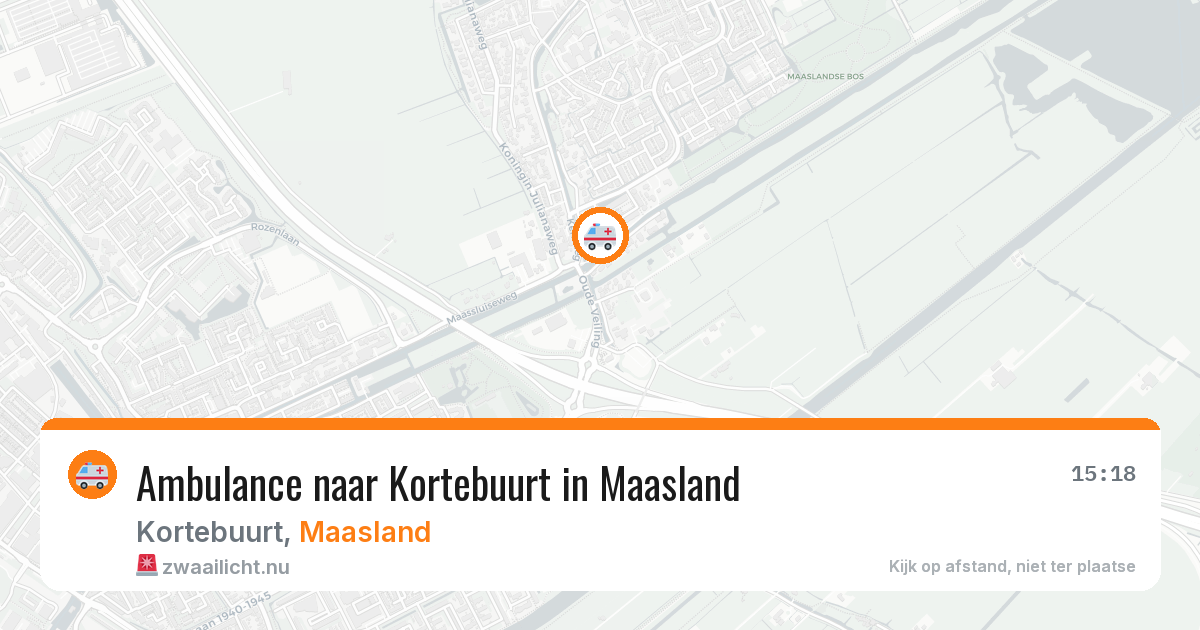 Ambulance naar Kortebuurt in Maasland — 18 jul 2026