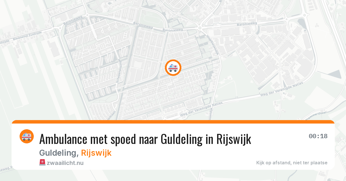 Ambulance met spoed naar Guldeling in Rijswijk — 22 jan 2026