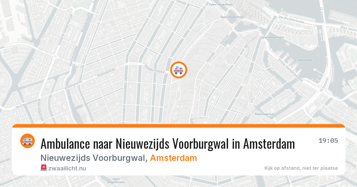 Ambulance naar Nieuwezijds Voorburgwal in Amsterdam — 12 jul 2026