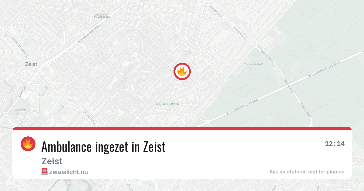 Ambulance ingezet in Zeist — 21 mei 2026