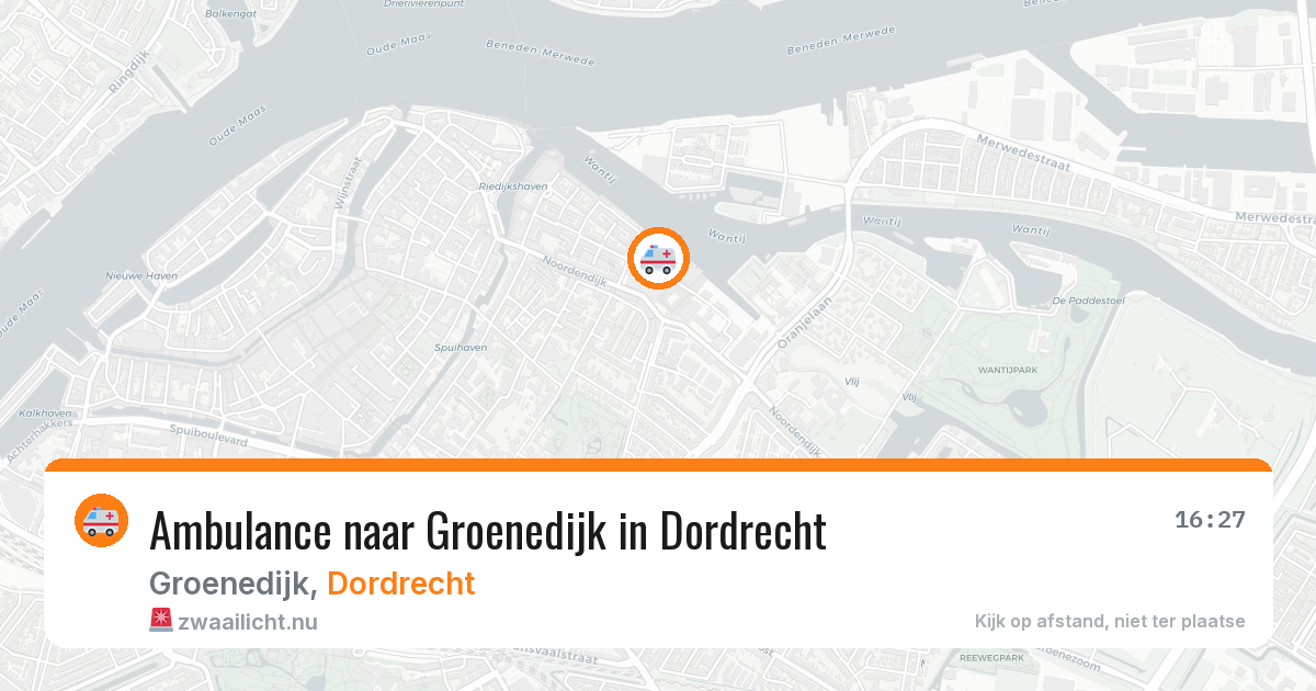 Ambulance naar Groenedijk in Dordrecht — 22 jul 2026