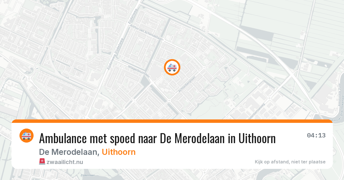 Ambulance met spoed naar De Merodelaan in Uithoorn — 1 jun 2026
